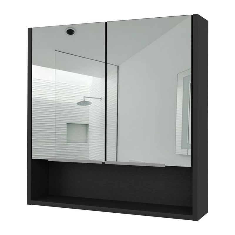 RTA DESIGN - Gabinete de Baño Rawana Wengue Incluye Espejo y Entrepaños