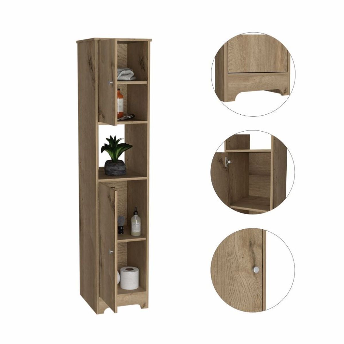 RTA DESIGN - Mueble Auxiliar de Baño Ibis Café Claro