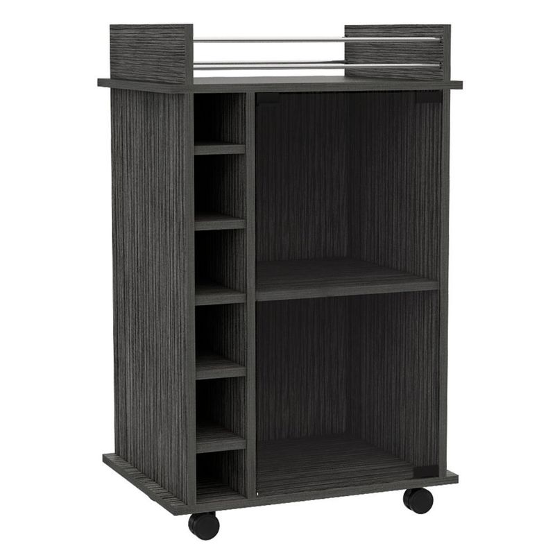 RTA MUEBLES - Bar Dukaty Gris con Rodachines Para Su Fácil Desplazamiento    ZF