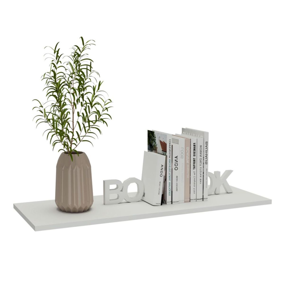 RTA DESIGN - Entrepaño Flotante Coruña 80 Blanco X6 Unidades