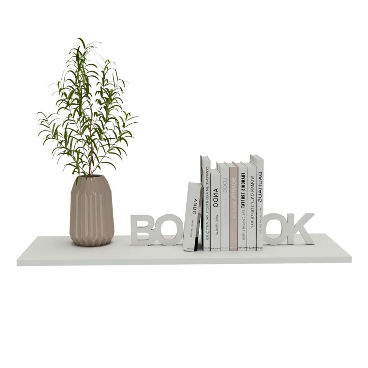 RTA DESIGN - Entrepaño Flotante Coruña 80 Blanco X6 Unidades