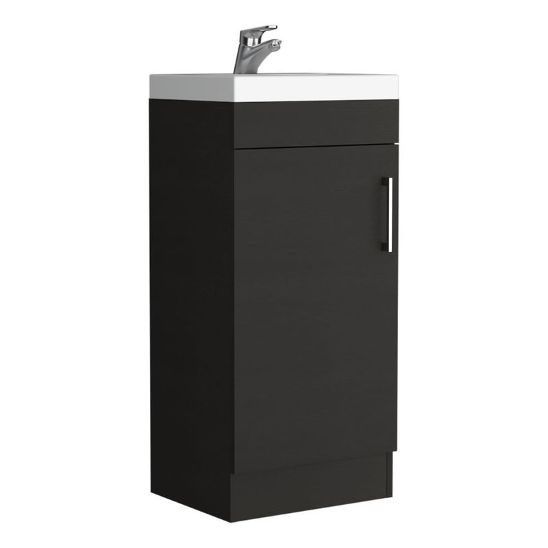 RTA DESIGN - Mueble Lavamanos Oporto Wengue con Una Puerta Abatible  ZF