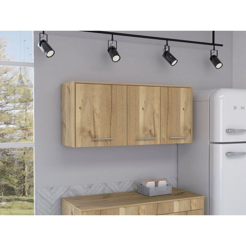 RTA DESIGN - Gabinete Superior Petra Café claro y Blanco Vainilla No Incluye Mesón