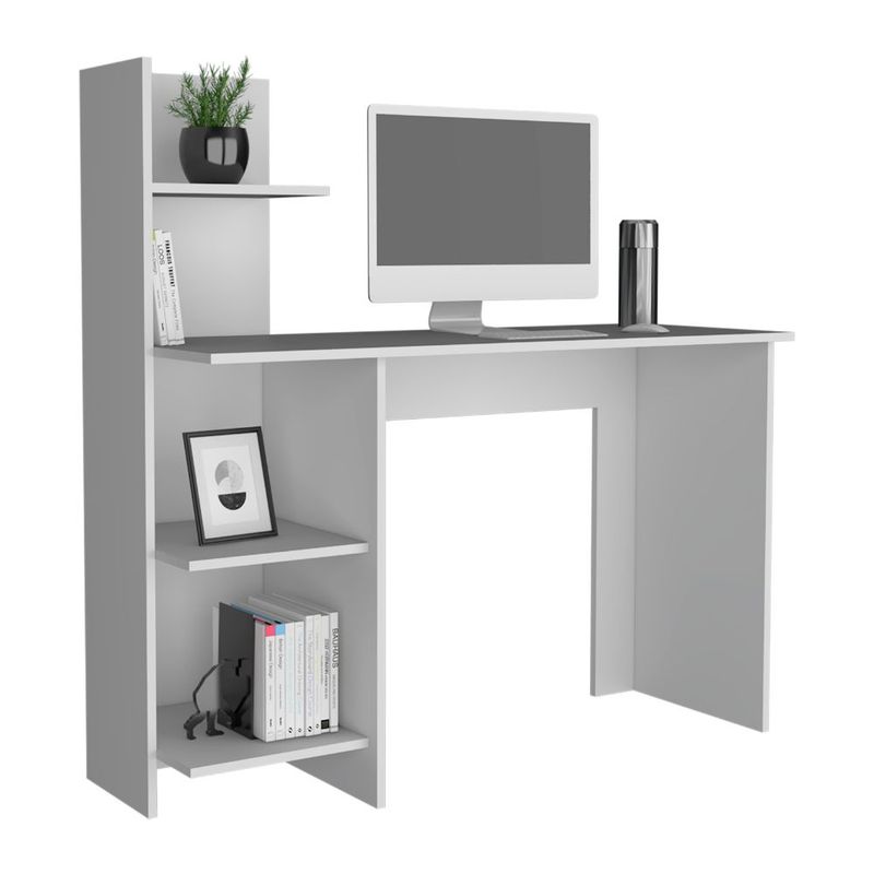 RTA DESIGN - Escritorio Vilna Blanco Duqueza con Cuatro Entrepaños