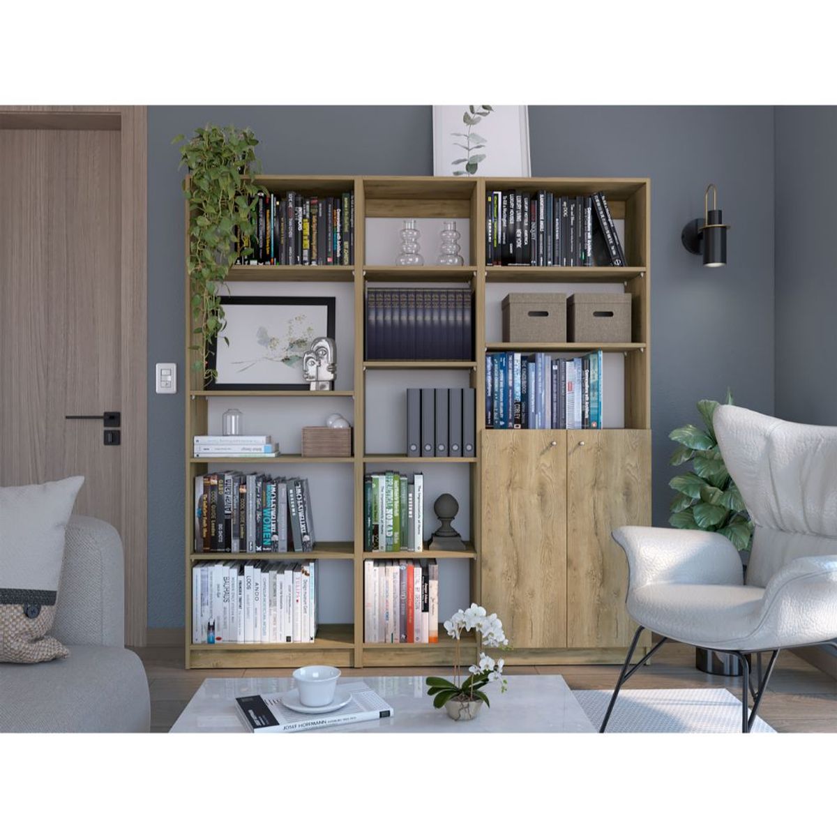 GENERAL - Combo de Bibliotecas Eco Macadamia Incluye Tres Bibliotecas