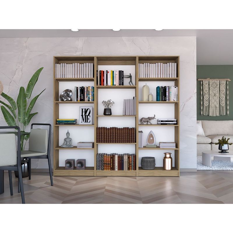 RTA - Combo de Bibliotecas Home Macadamia Incluye Tres Bibliotecas