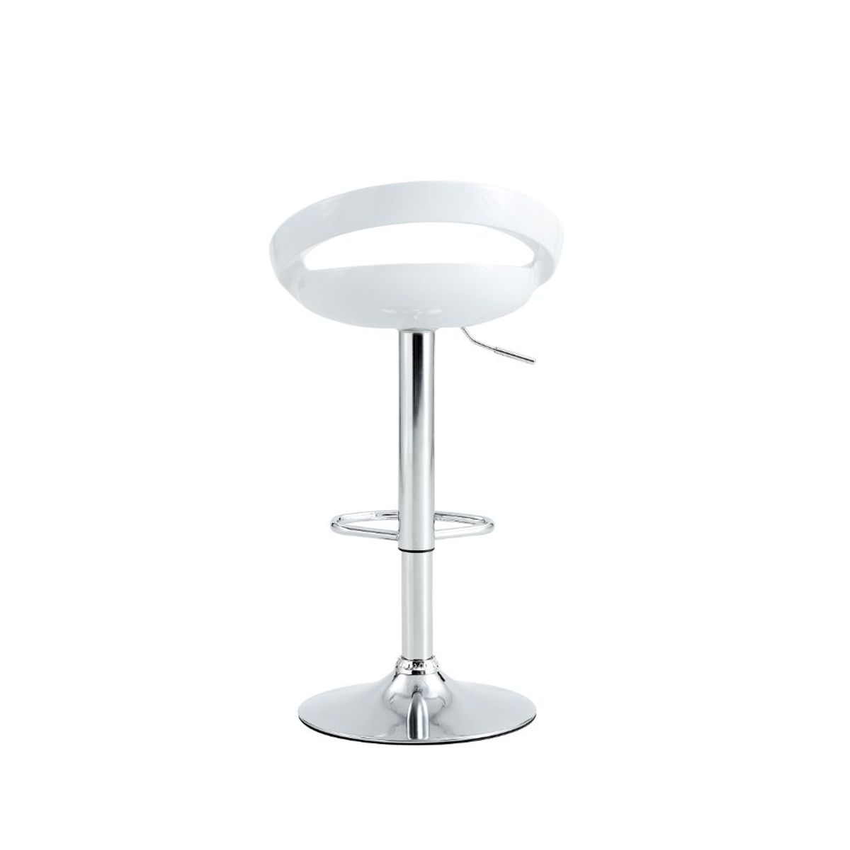 RTA DESIGN - Silla Bar Turón Blanco  base metal cromado