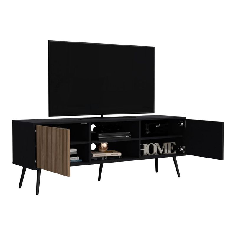 RTA DESIGN - Mesa Para TV Mirabella Wengue y Lenno Con dos puertas para tv 65