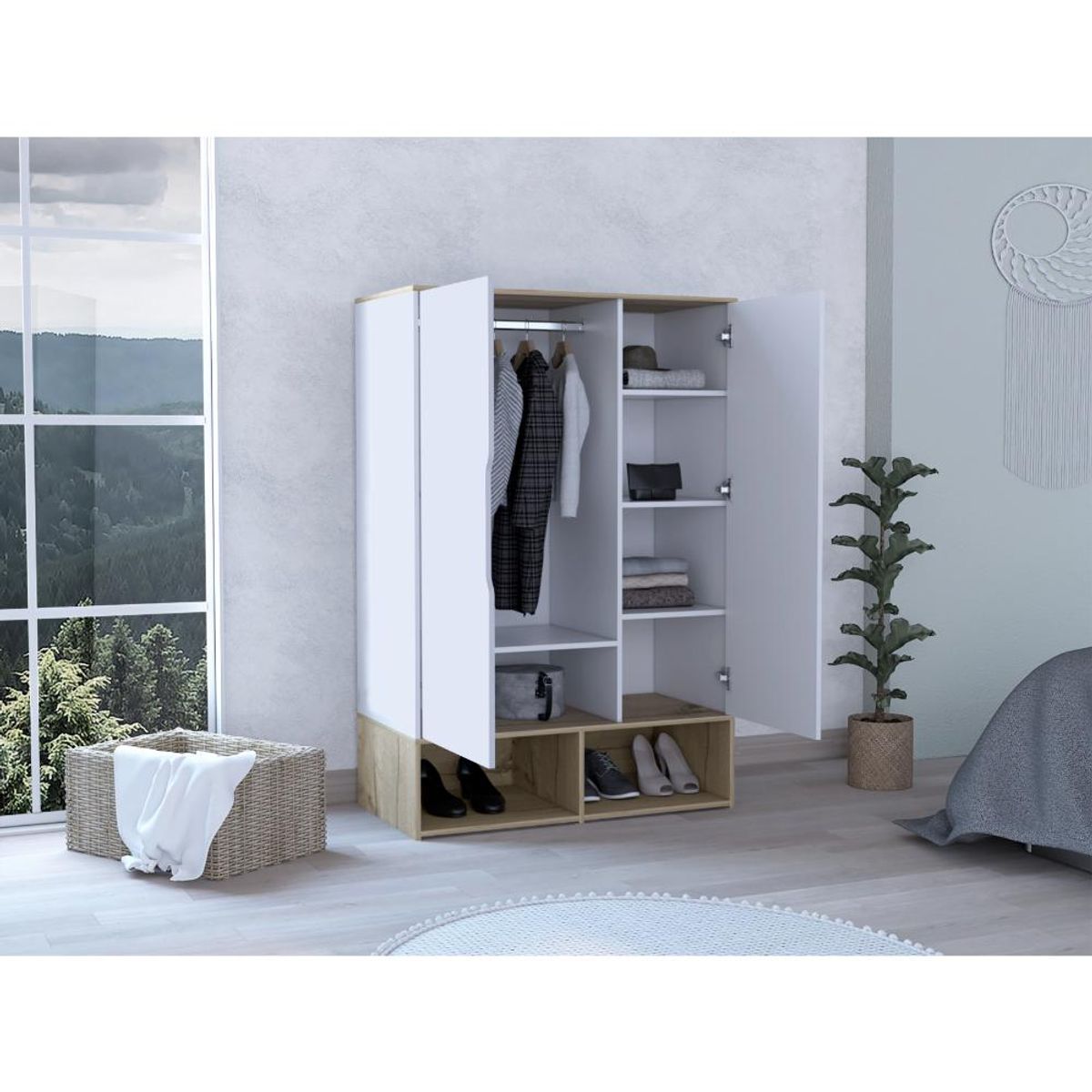 RTA DESIGN - Closet Zapatero Vicktus Blanco dos puertas amplios espacios