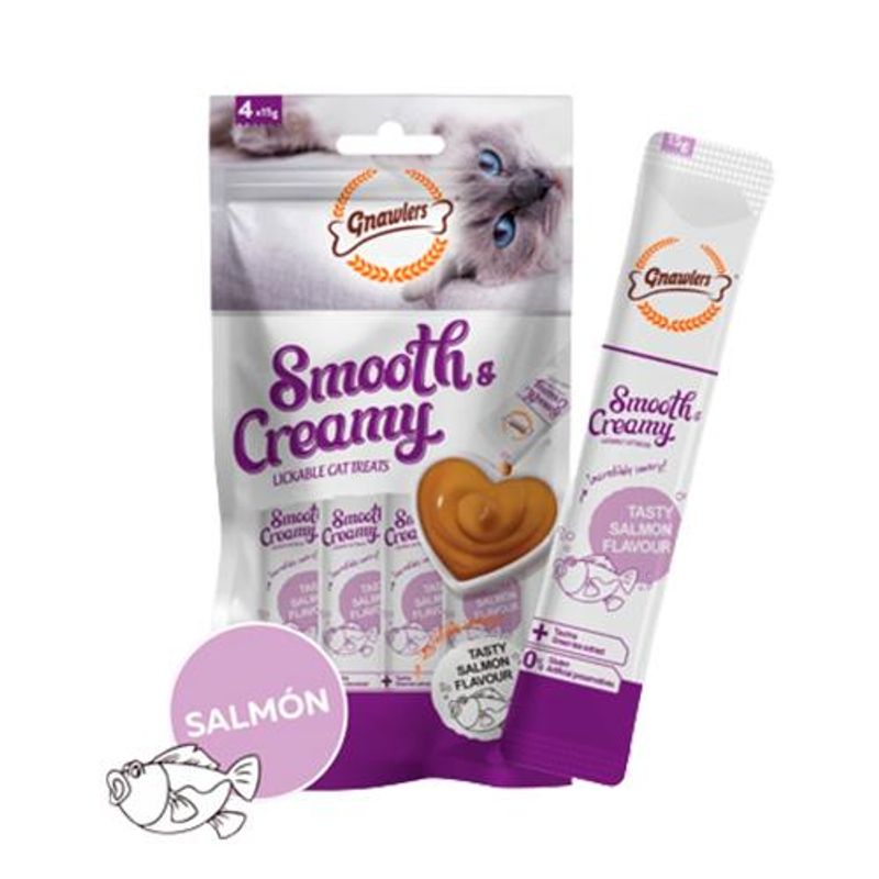 CATLIKE - Snack Para Gato Smooth Y Creamy Sabor Salmon X 4und