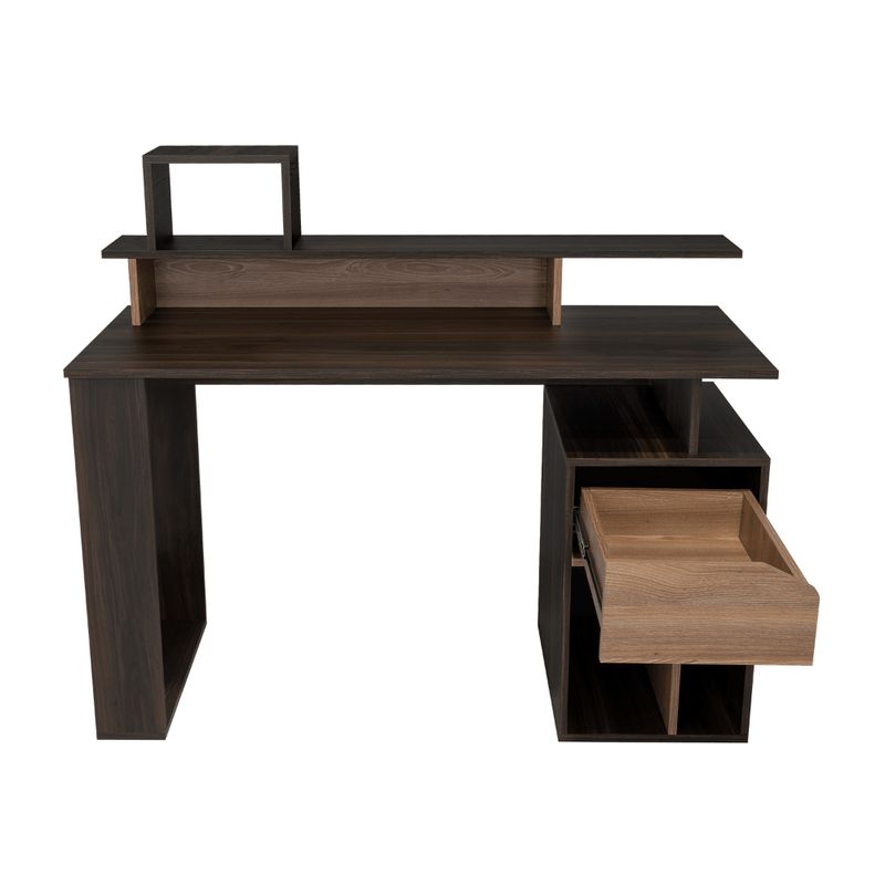 RTA DESIGN - Escritorio Taira Caoba y Miel Un Cajón y Espacio Para Artículos