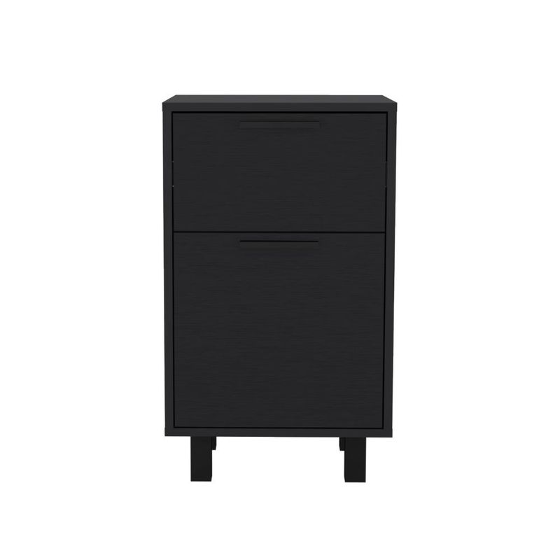 RTA DESIGN - Mesa de Noche Secret Wengue con una puerta y cajón secreto