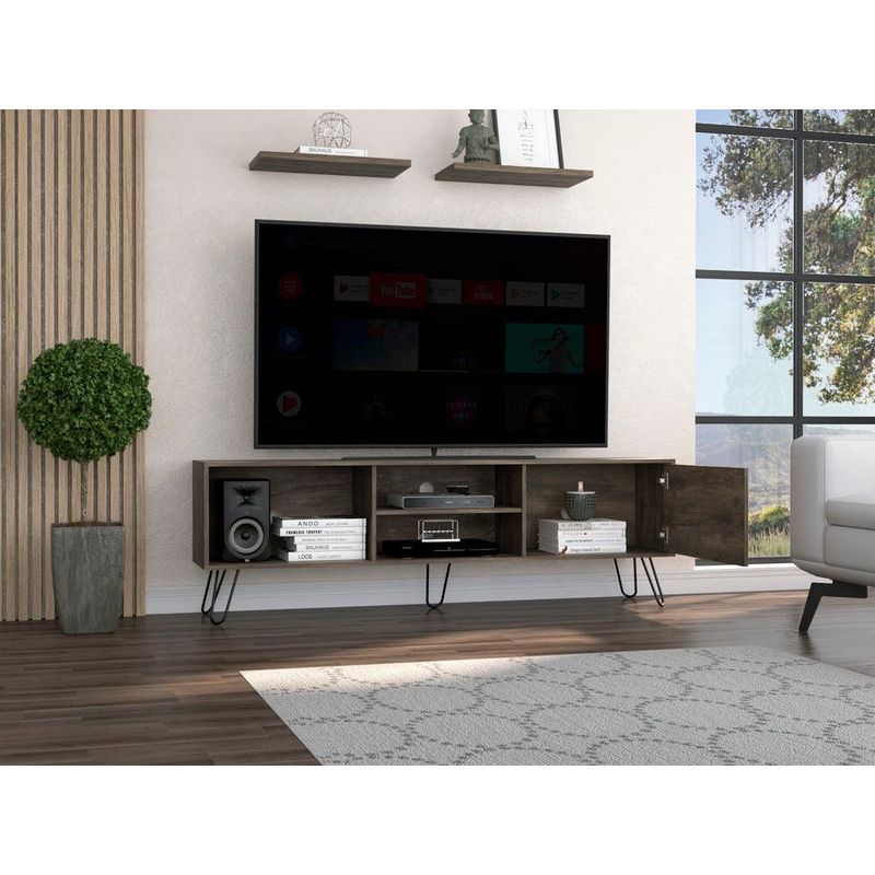 RTA DESIGN - Mesa Para Tv Rony NogalEspacio Para Televisor de Hasta 75 Pulgadas