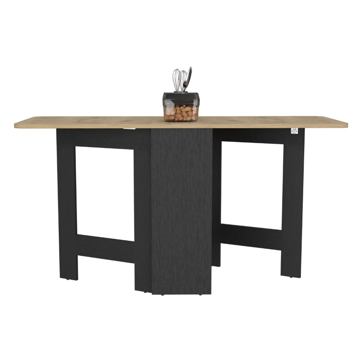 RTA DESIGN - Mesa Auxiliar de Cocina Plegable Merida Wengue con Amplia Superficie