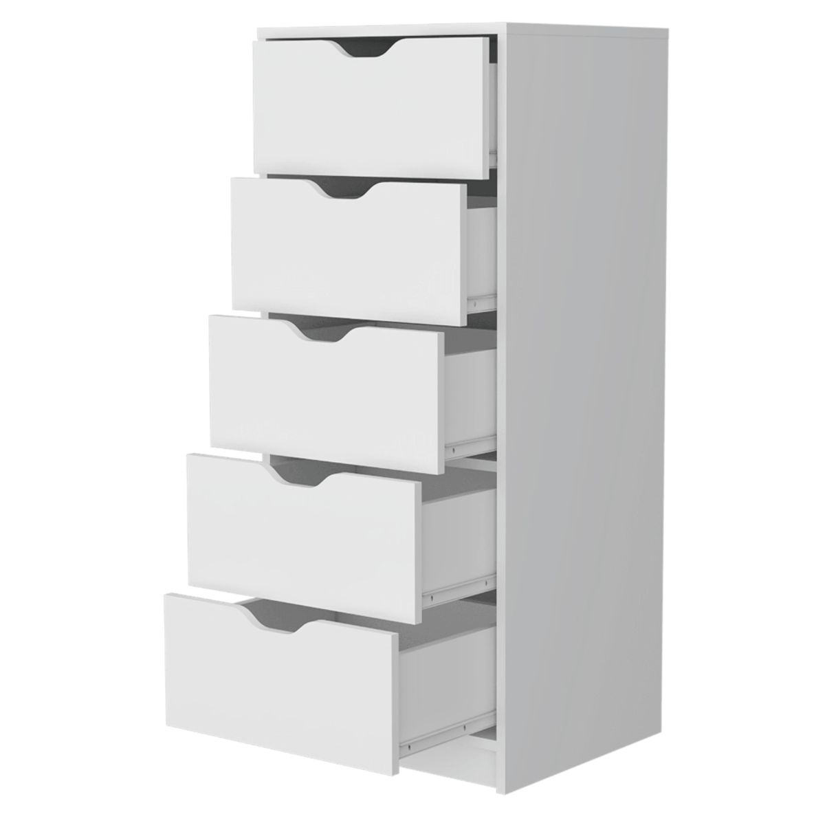 RTA DESIGN - Organizador Brasilia Blanco con cinco cajones multiusos deslizables