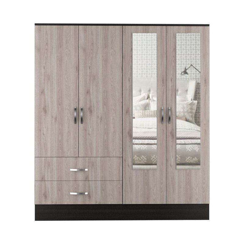 RTA DESIGN - Closet Quiles Humo y WengueDos Espejos y Cuatro Puertas Abatibles ZF