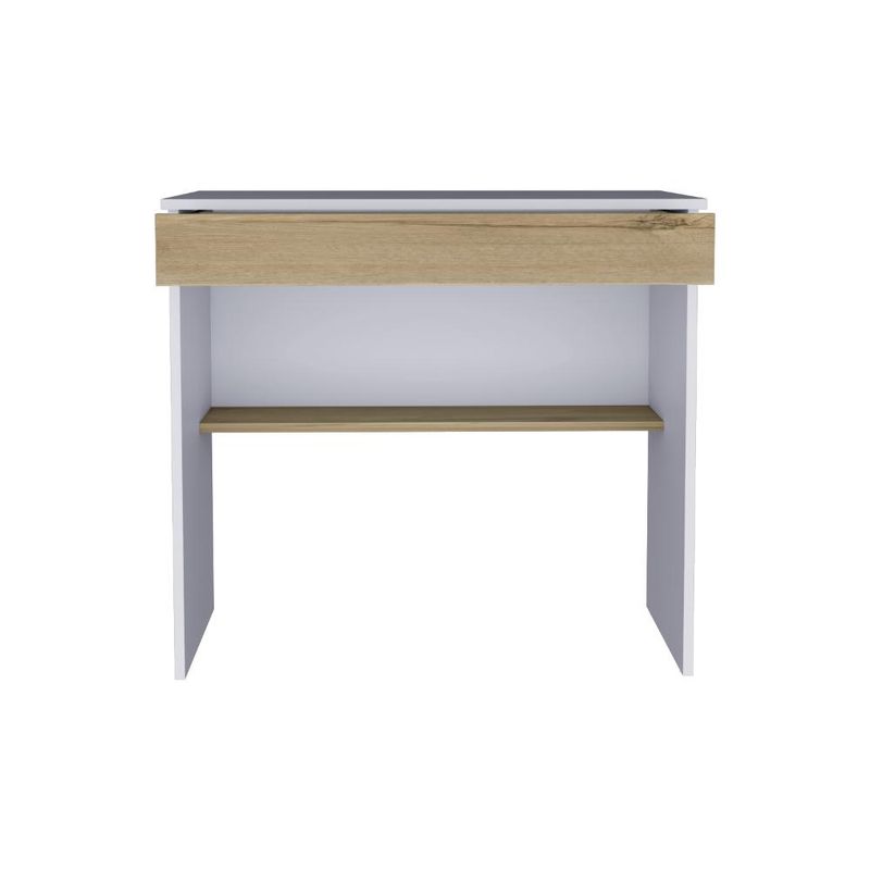 RTA DESIGN - Escritorio Orbe Blanco y Café ClaroGran Espacio de Almacenamiento ZF