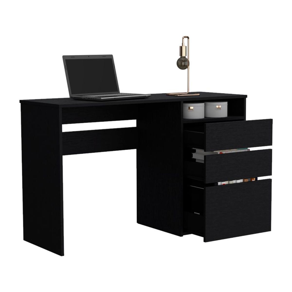 RTA DESIGN - Escritorio Venus Wengue Dos Cajones Multiusos y Un Cajón Adicional ZF