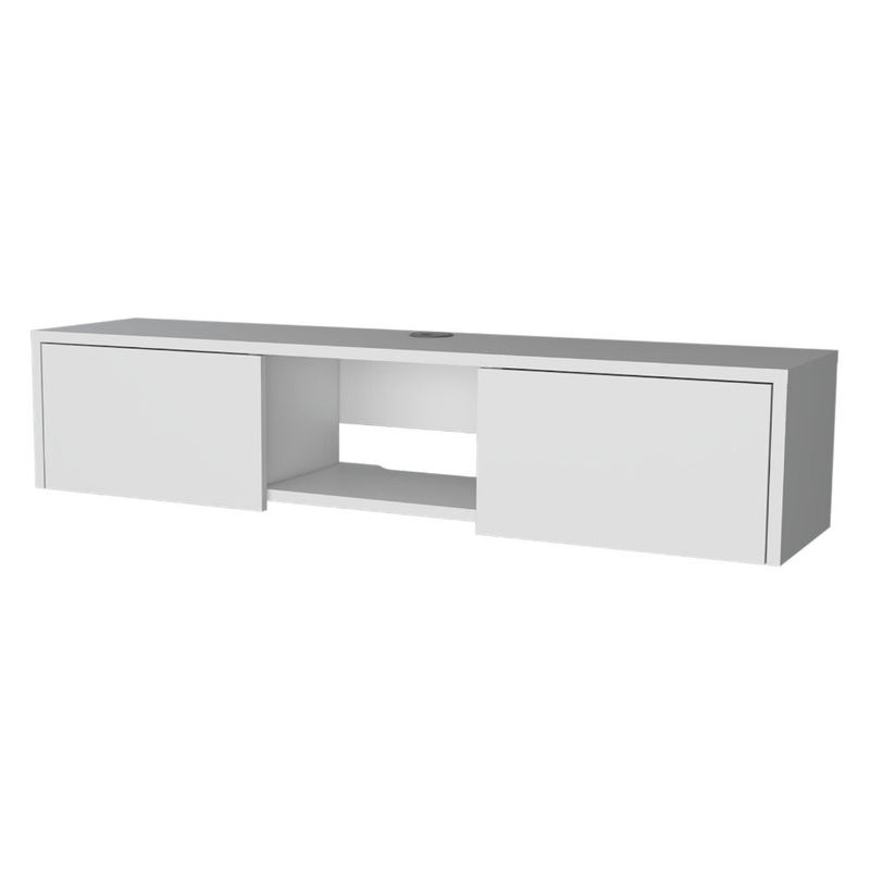 RTA DESIGN - Mesa Para Tv Flotante Gleid Blanco con Dos Puertas Abatibles