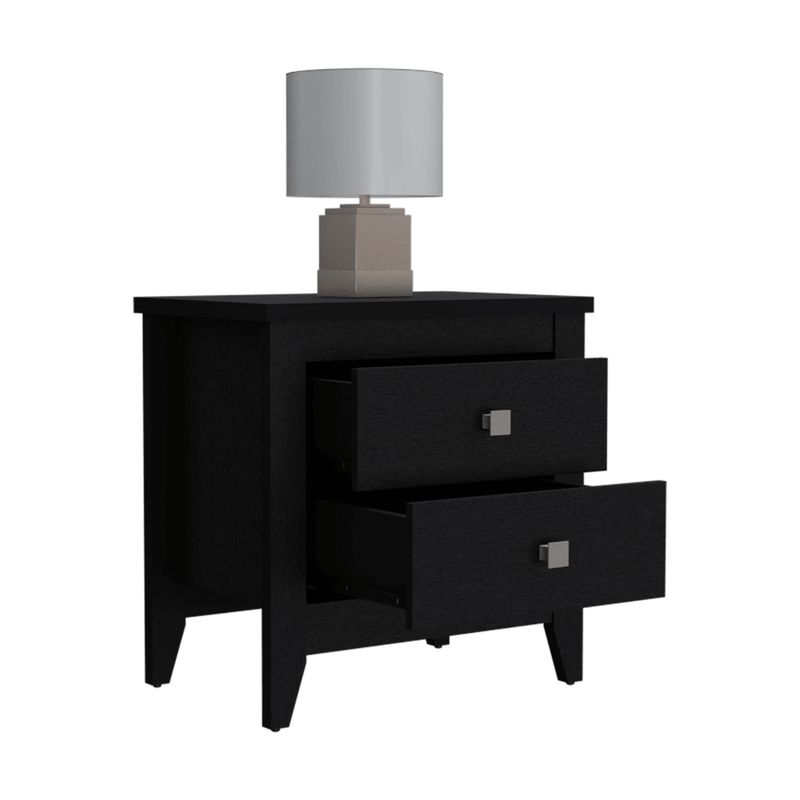 RTA DESIGN - Mesa de Noche Dalot Wengue con Cajones y Diseño Moderno ZF