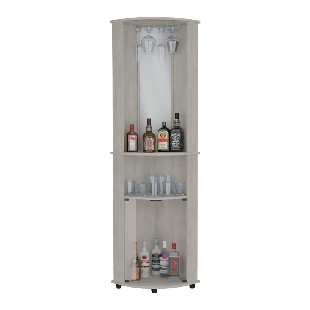 RTA DESIGN - Bar Esquinero Chicago Agata  con colgador de copas ZF