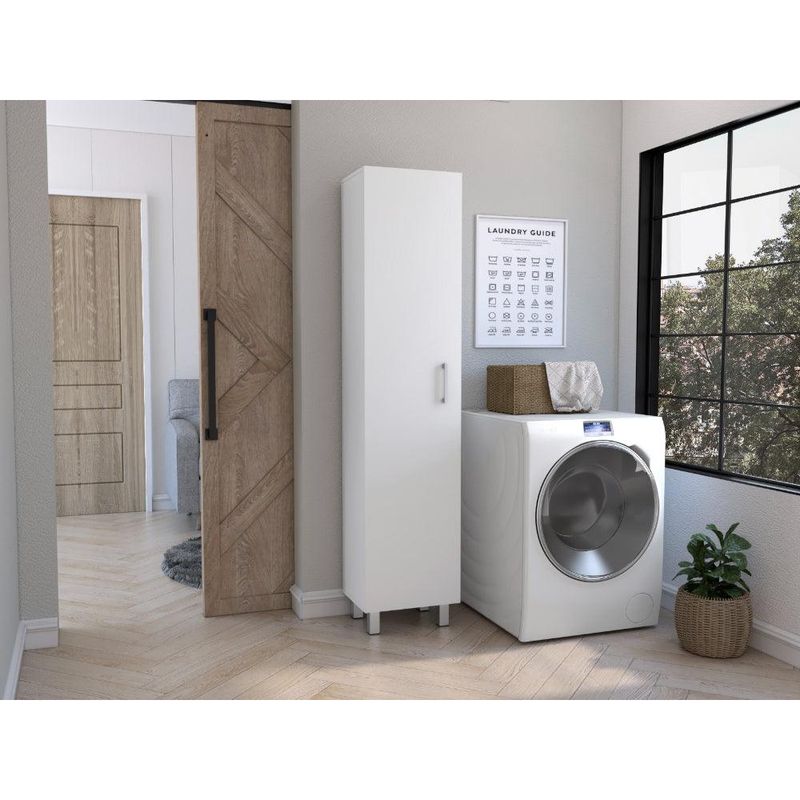 RTA - Mueble de Aseo Vinto Blanco con colgador de escobas ZF