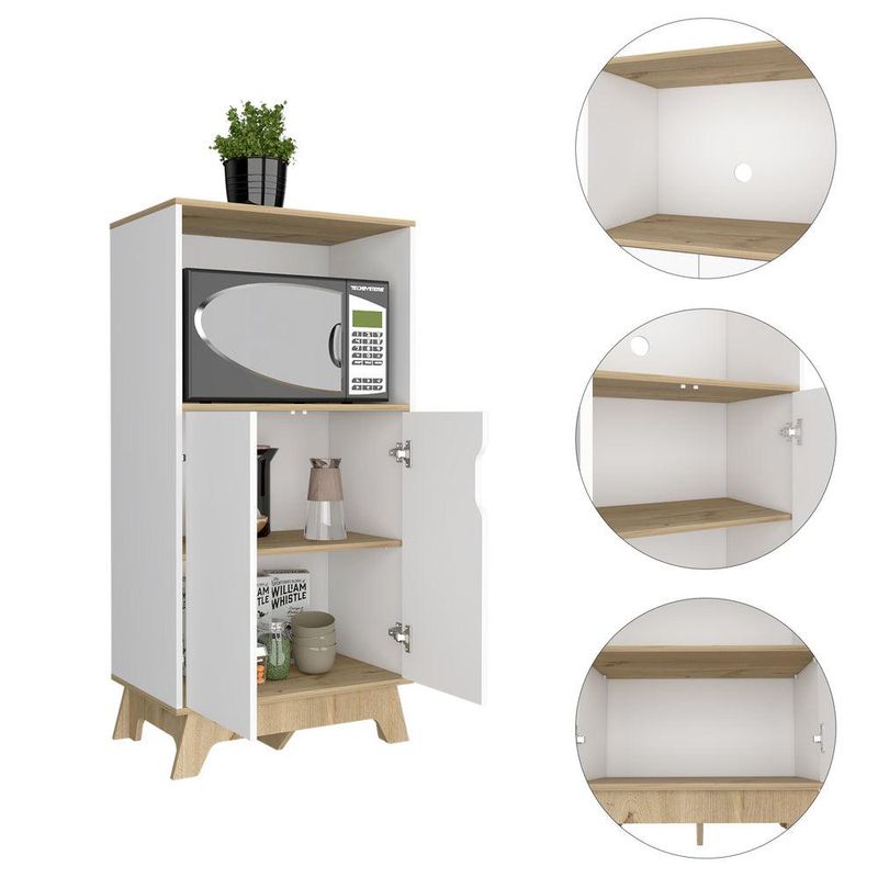 RTA DESIGN - Mueble Auxiliar Lirio Zabedra con Espacio Para Microondas ZF