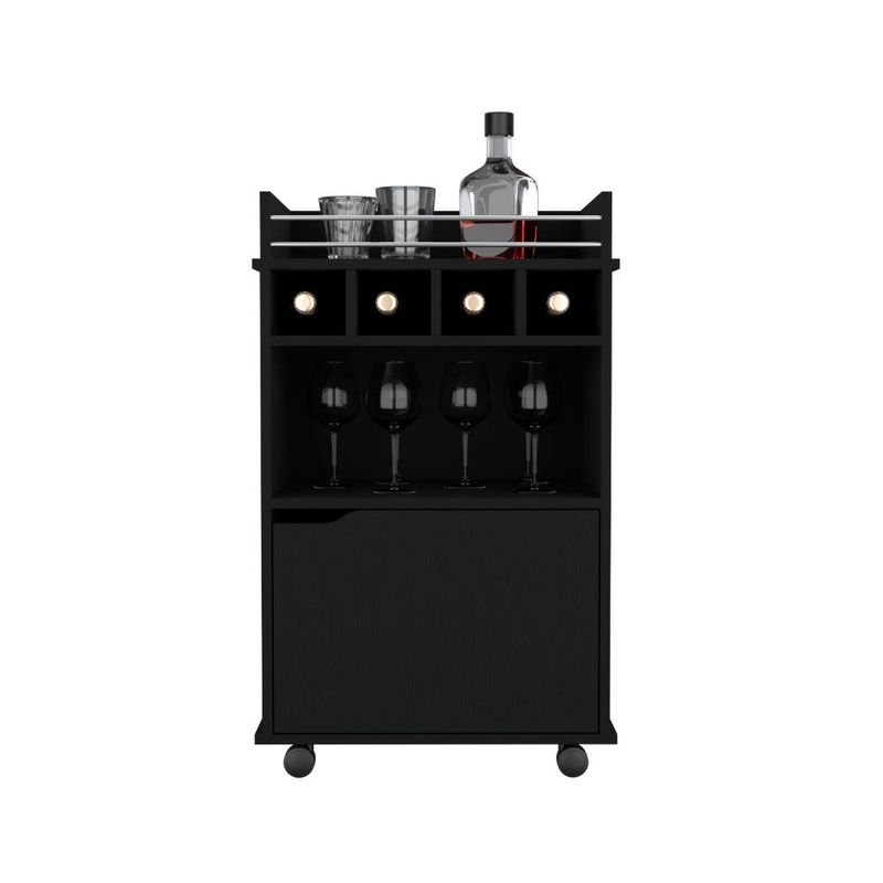 RTA DESIGN - Carro Bar Vera Wengue  con rocachinas para facil desplazamiento ZF