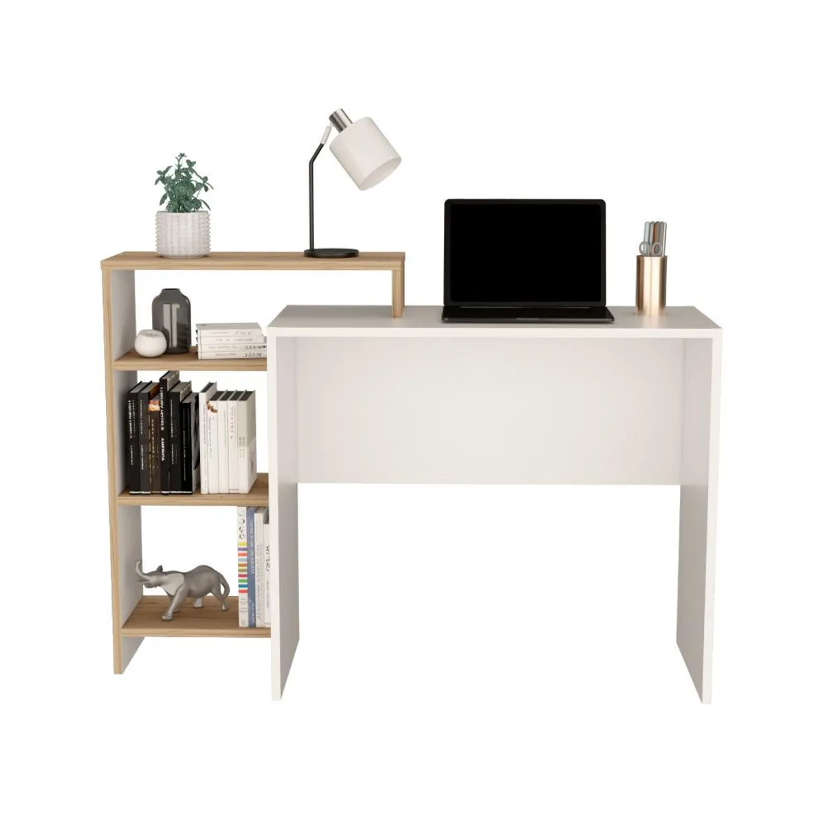 RTA DESIGN - Escritorio Estelar Plus Café Claro y Blanco