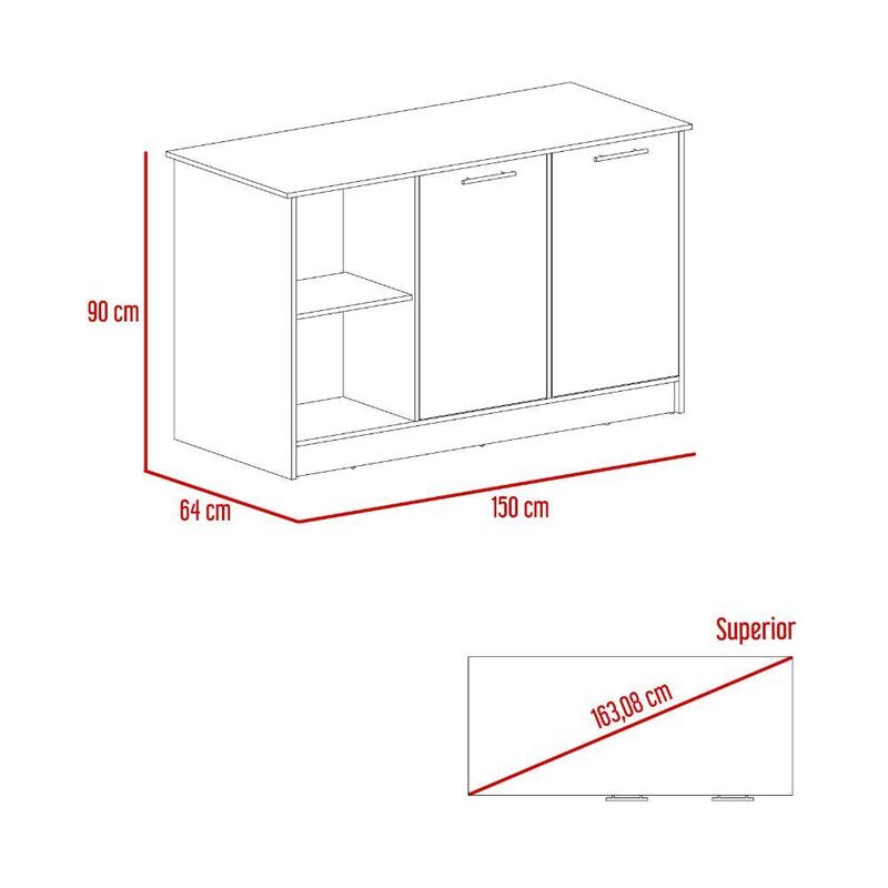 RTA DESIGN - Barra de Cocina Samara Wengue e Ibiza