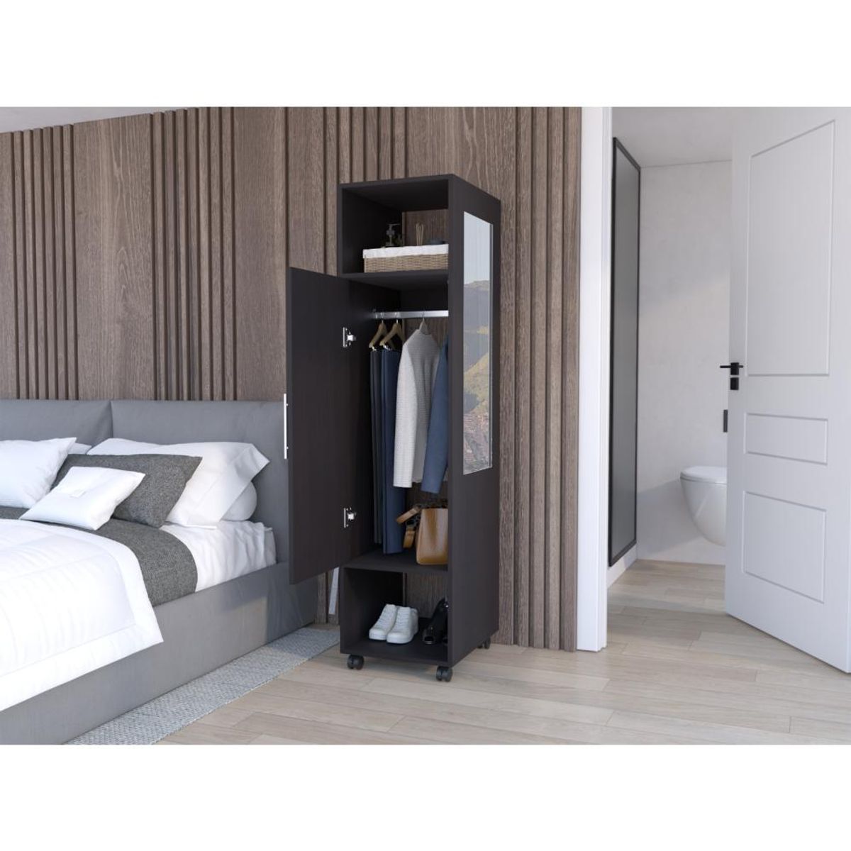 RTA DESIGN - Closet Cuter Wengue con puerta y espejo lateral_.