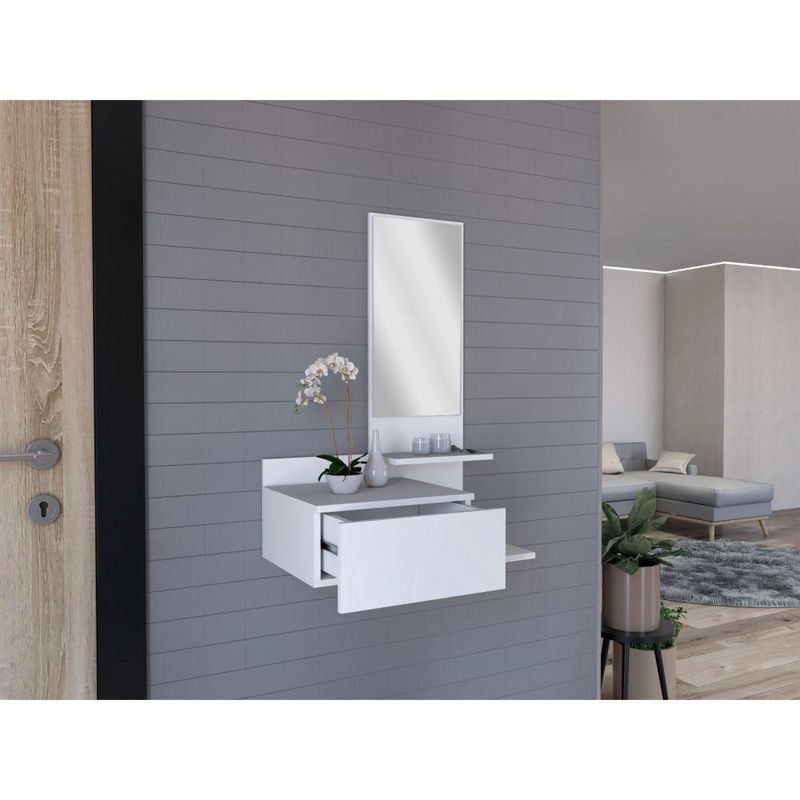 RTA DESIGN - Mesa Flotante Recibidor Viena Blanco
