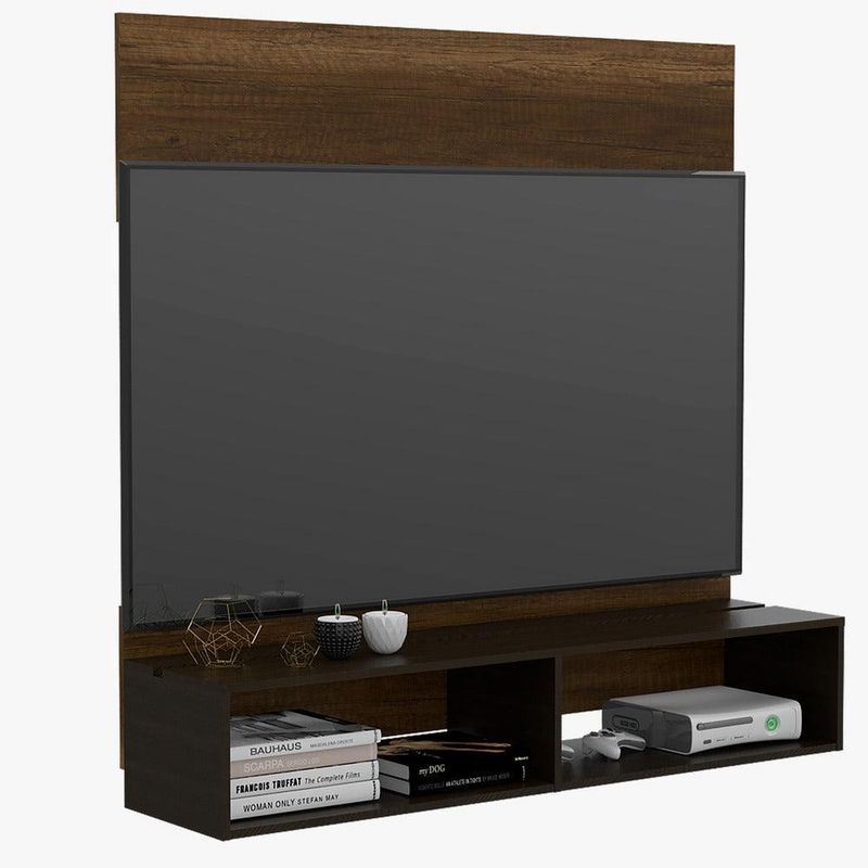 RTA DESIGN - Mesa Para Tv Clasic Cobre y Wengue Para Televisor de 60 Pulgadas