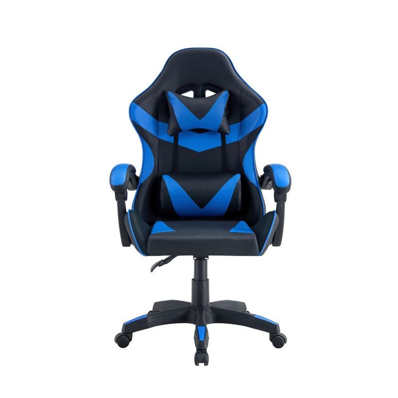 RTA DESIGN - Silla Gamer BMG-17 Negro y Azul con Cómodo Espaldar y Rodachines