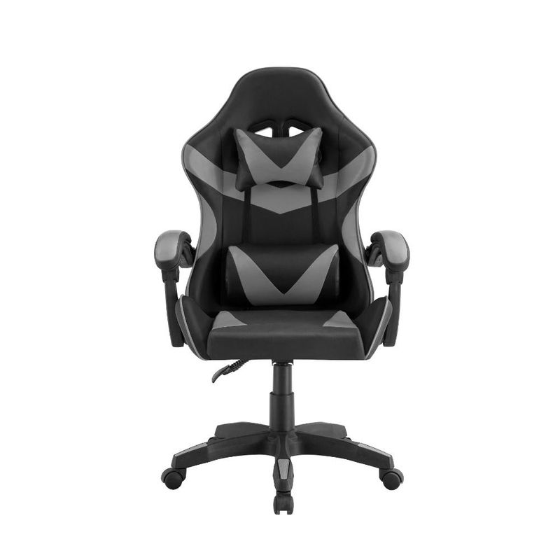 RTA DESIGN - Silla Gamer BMG-17 Negro y Gris con Cómodo Espaldar y Rodachines