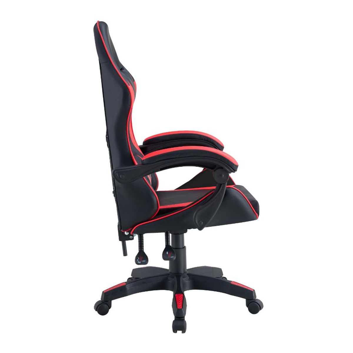 RTA DESIGN - Silla Gamer BMG-17 Negro y Rojo con Cómodo Espaldar y Rodachines
