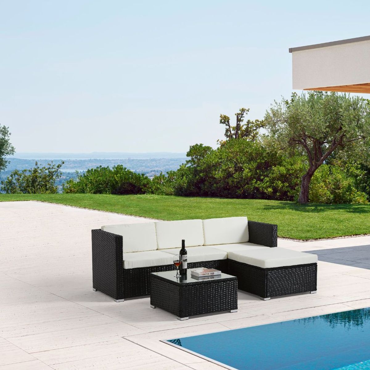 RTA DESIGN - Comedor de Exterior Milano  Negro y Blanco