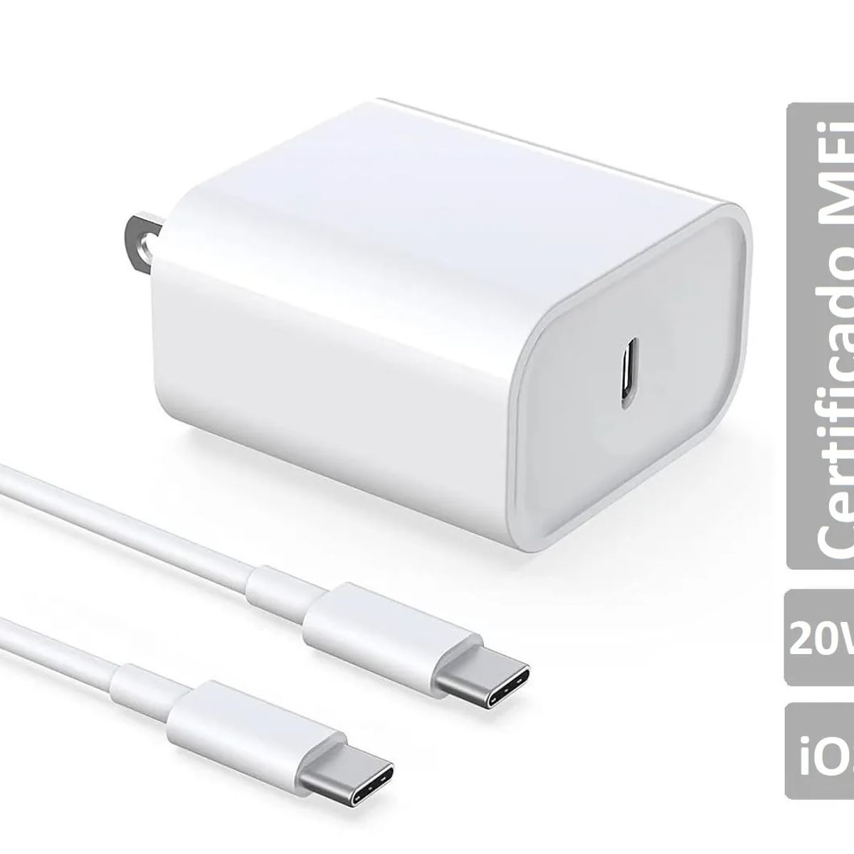 GENERICO - Cargador para Iphone 15 16 17 Carga Rápida completo Chip Mfi usb tipo c