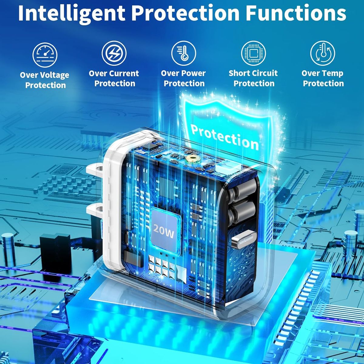 GENERICO - Cargador para Iphone 15 16 17 Carga Rápida completo Chip Mfi usb tipo c