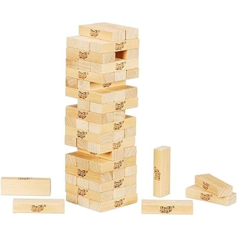 HASBRO GAMING - Jenga Juego De Mesa Hasbro Original 54 Bloques Madera