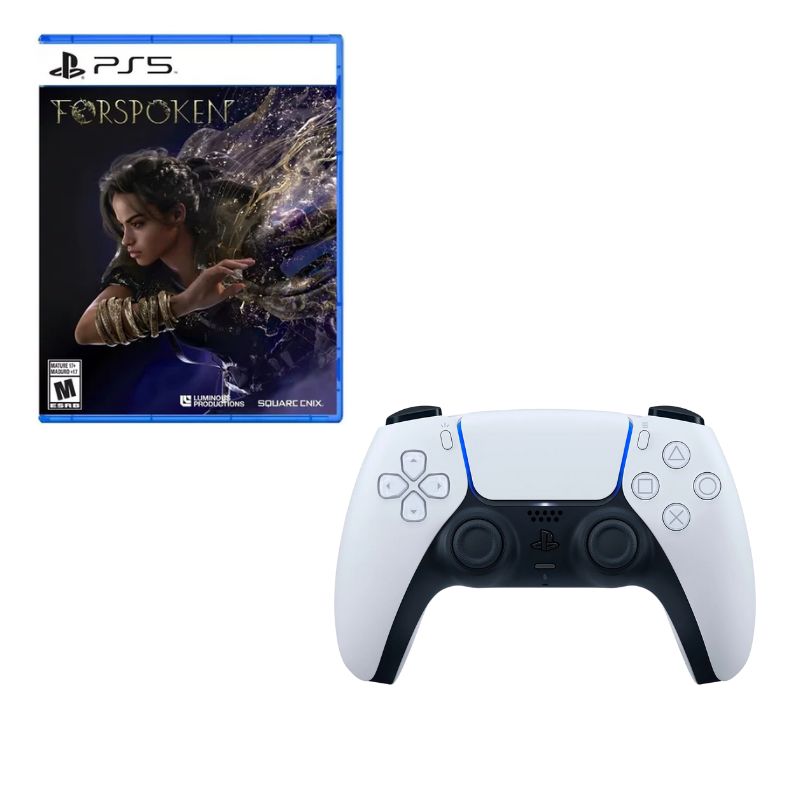PLAYSTATION - Control Playstation 5 Blanco Con Juego Forspoken Ps5