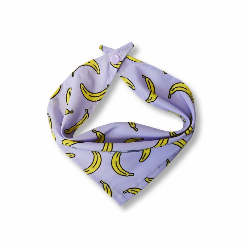 WAWAW - Pañoleta para perro talla M Sub Lila Bananas