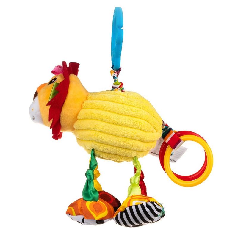 JUGANDO Y EDUCANDO - Juguete Bebe Peluche León Sensorial Estimulación Mordedor