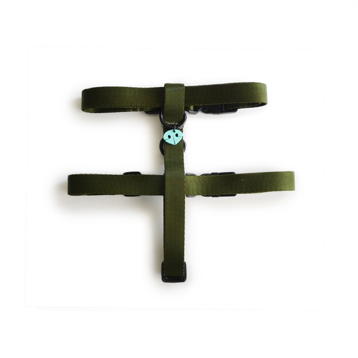 WAWAW - Arnés para perro talla XS Unicolor Adorable Verde Militar