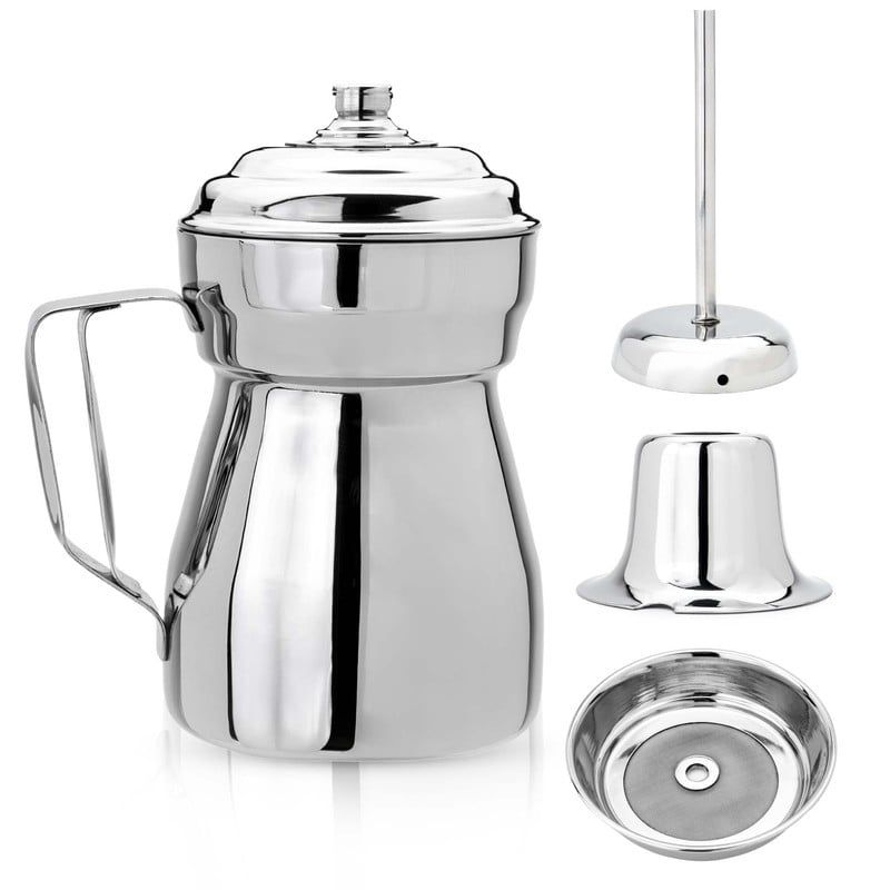 CHEF MASTER - Olleta Chocolatera 1L Acero Inox Filtro y Tapa Antiderrame
