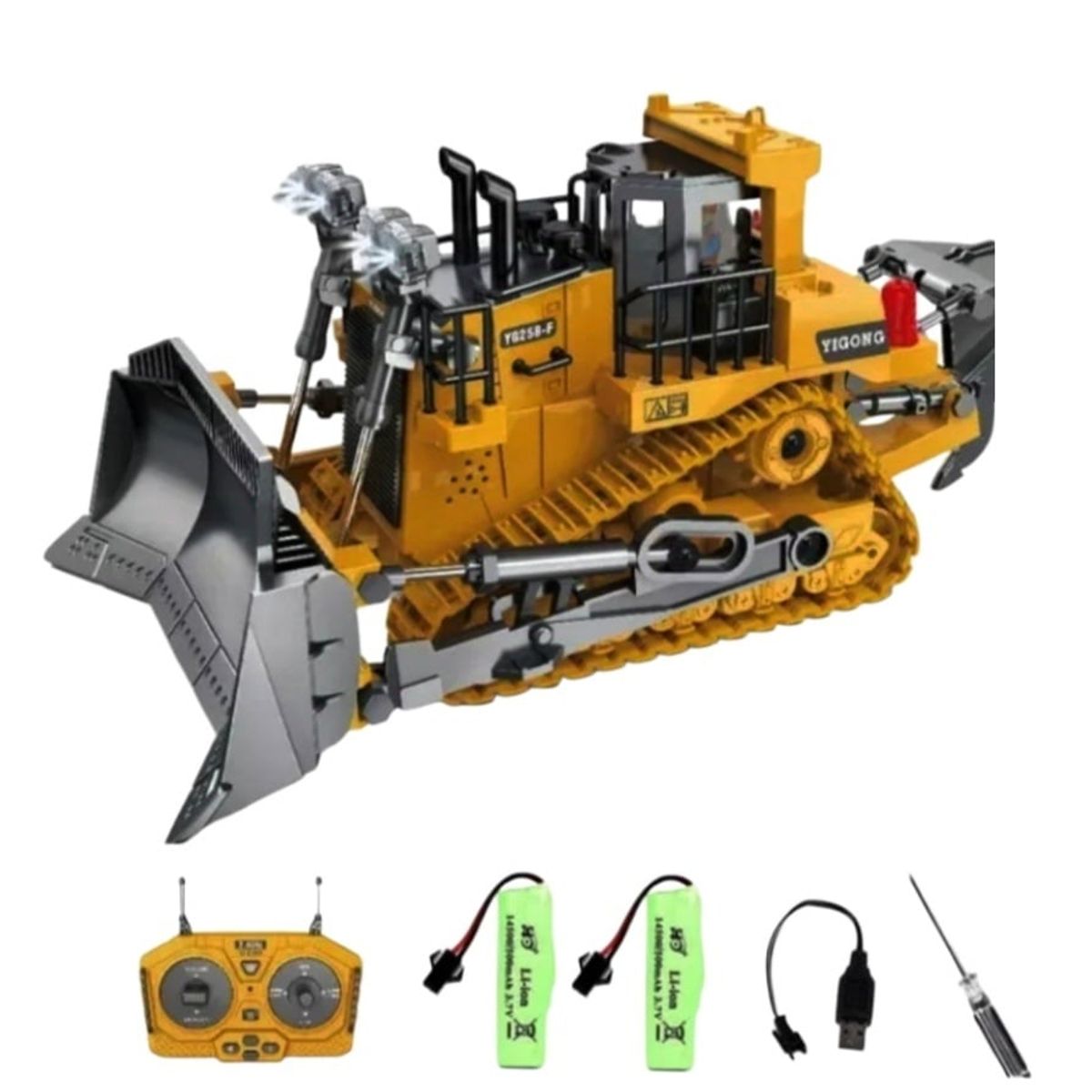 GENERICO - Bulldozer Rc Radio Control Remoto juguete x 2 baterias