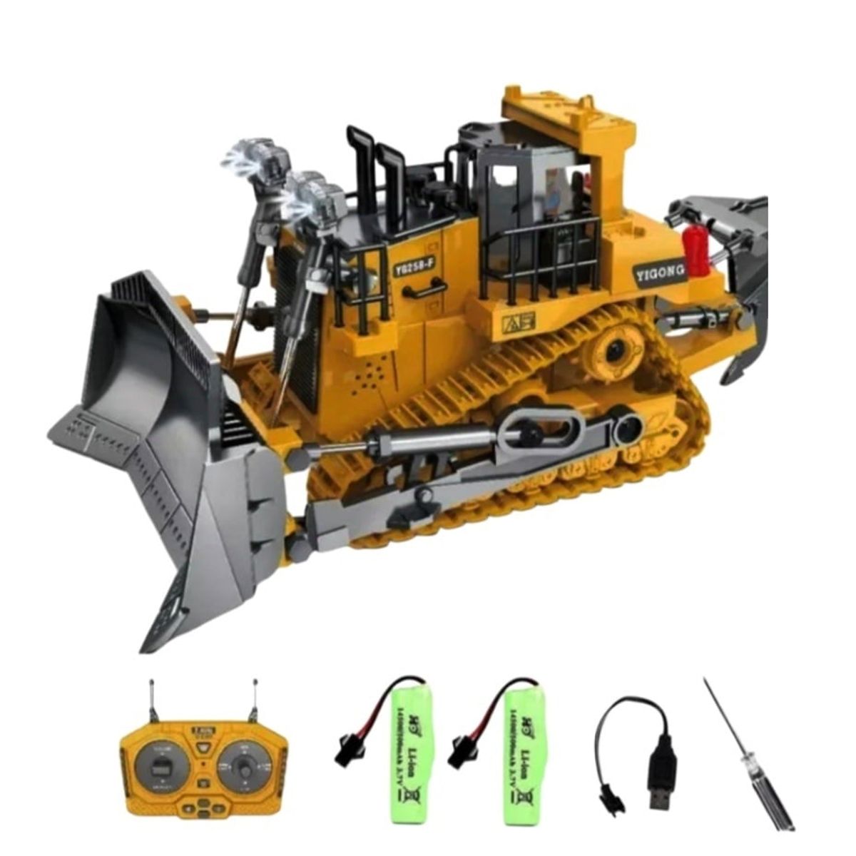 GENERICO - Bulldozer Rc Radio Control Remoto juguete x 2 baterias