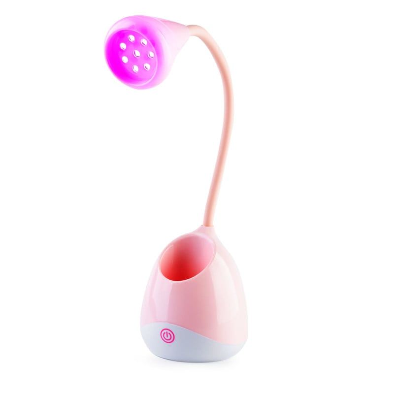 ENERGY PLUS - Lámpara de Mesa de Noche Moderna con Luz LED UV y Puerto USB Rosado