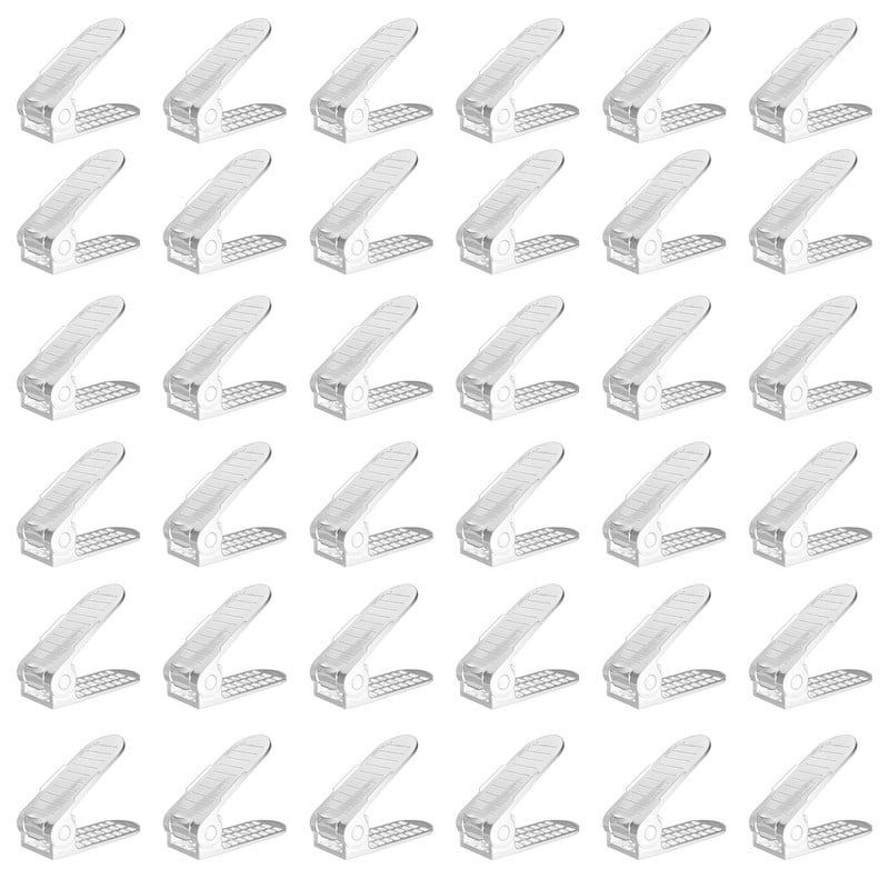 ENERGY PLUS - Set x36 Organizadores Zapatos Ajustables Zapatero Ahorrador Blanco