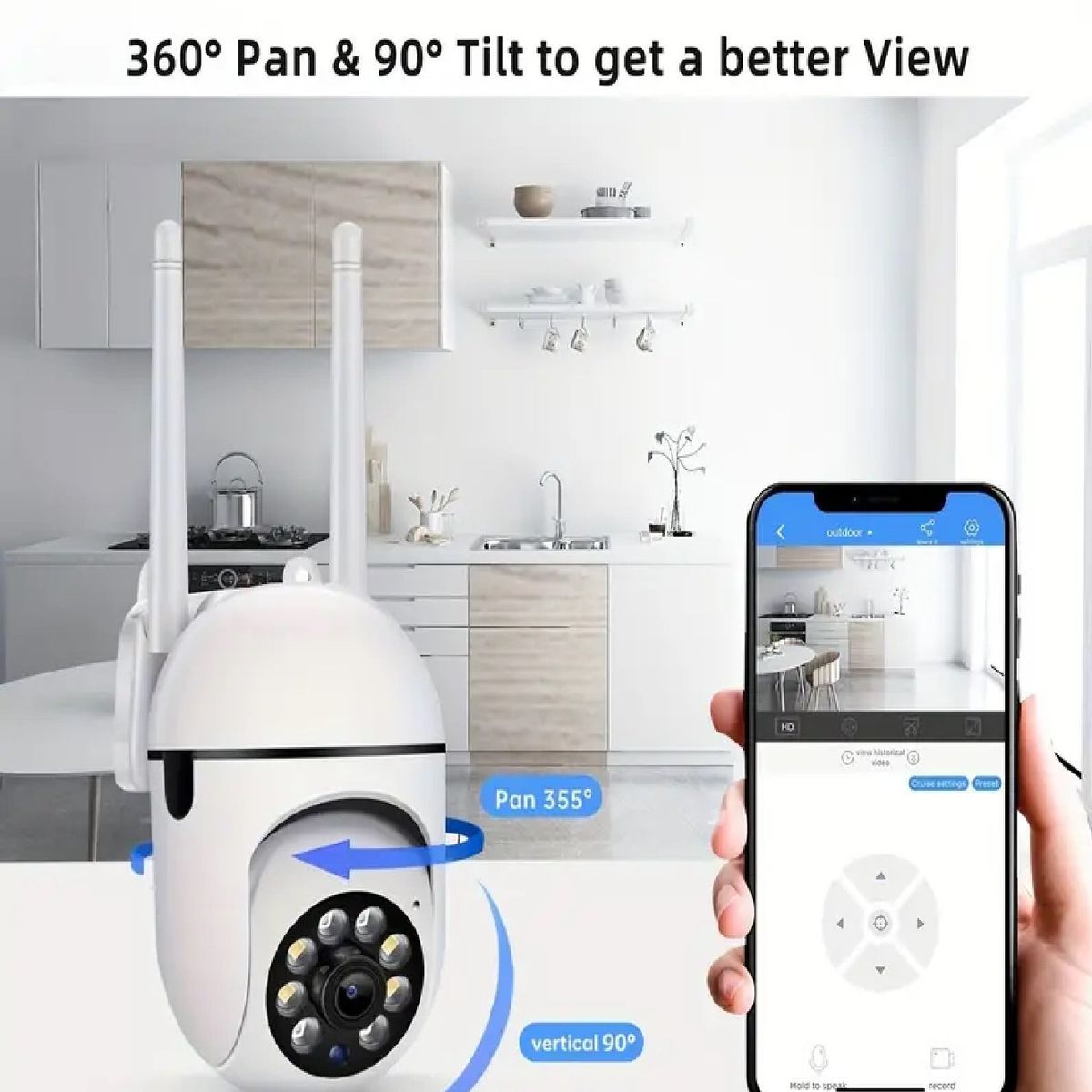 GENERAL - Cámara De Seguridad Wifi Inteligente Fraba Robotica Vision Nocturna